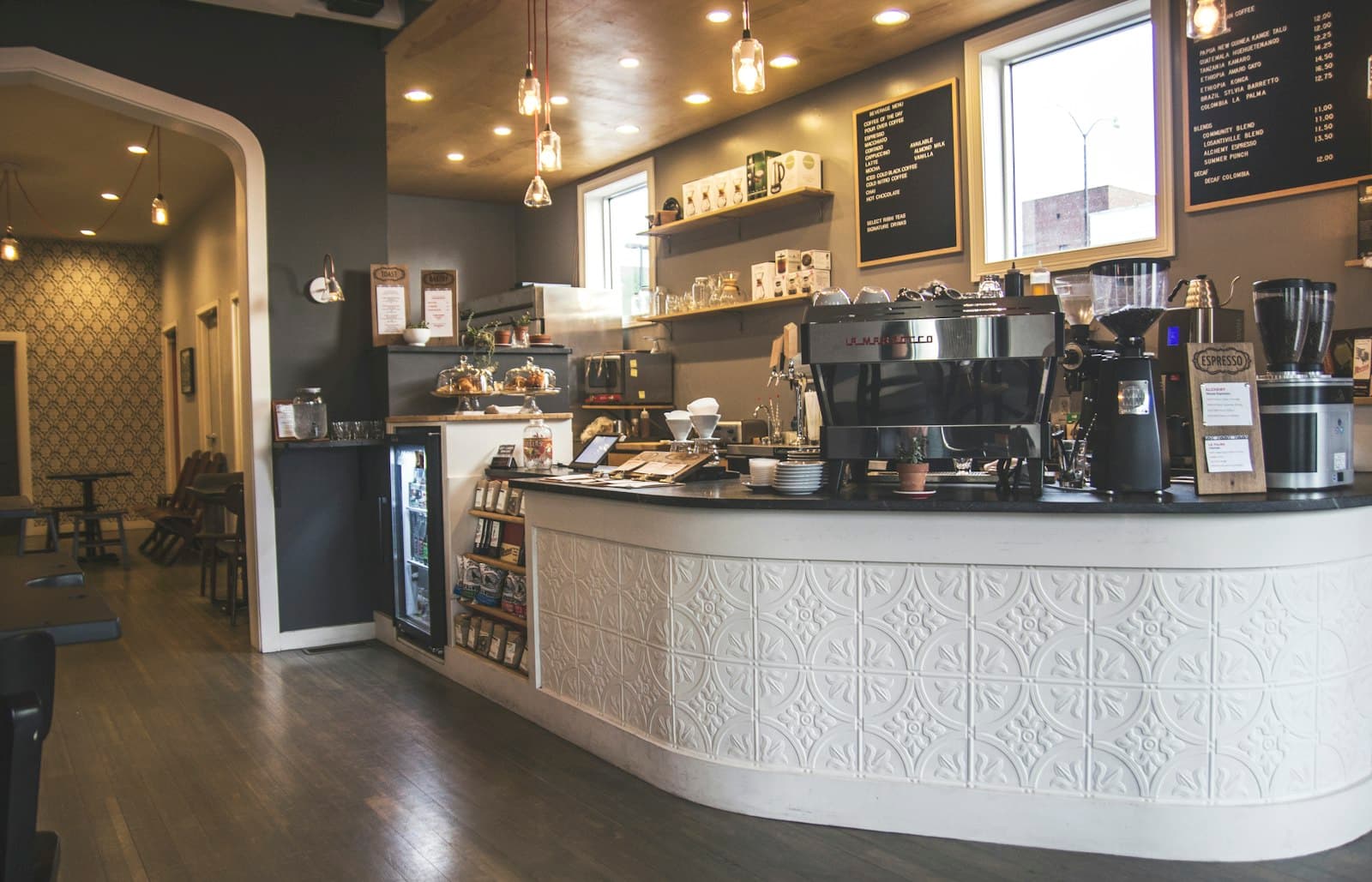 こだわりのコーヒーショップの店内